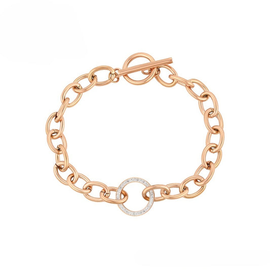 Rose Gold Diamond Embrace Bracelet