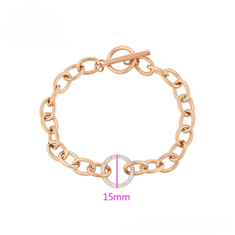 Rose Gold Diamond Embrace Bracelet