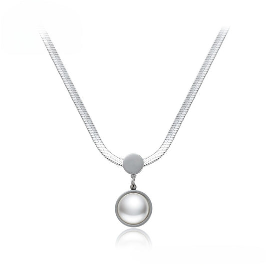 Silver Whisper Pearl Necklace