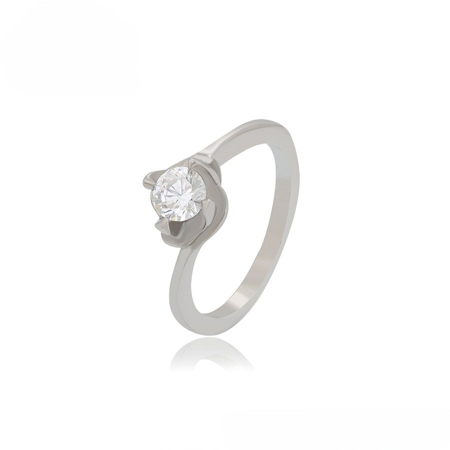 Diamond Embrace Silver Ring