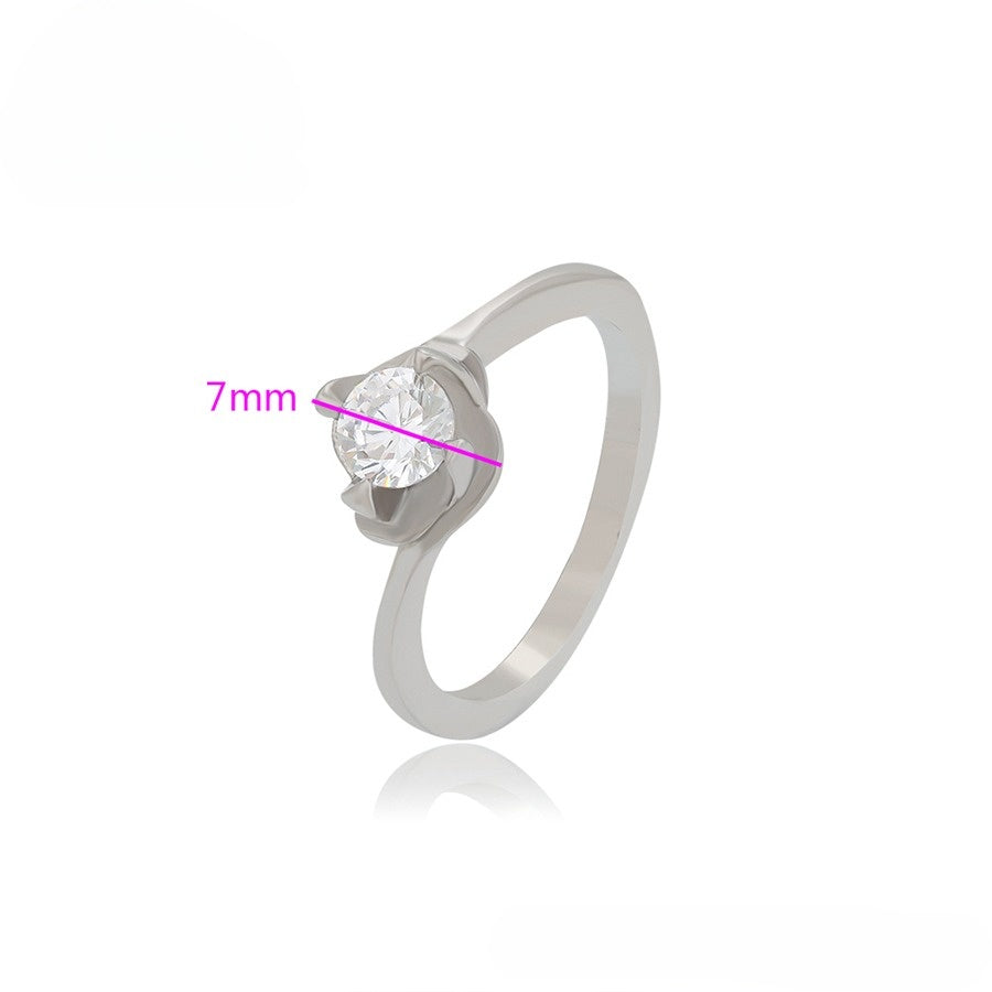 Diamond Embrace Silver Ring