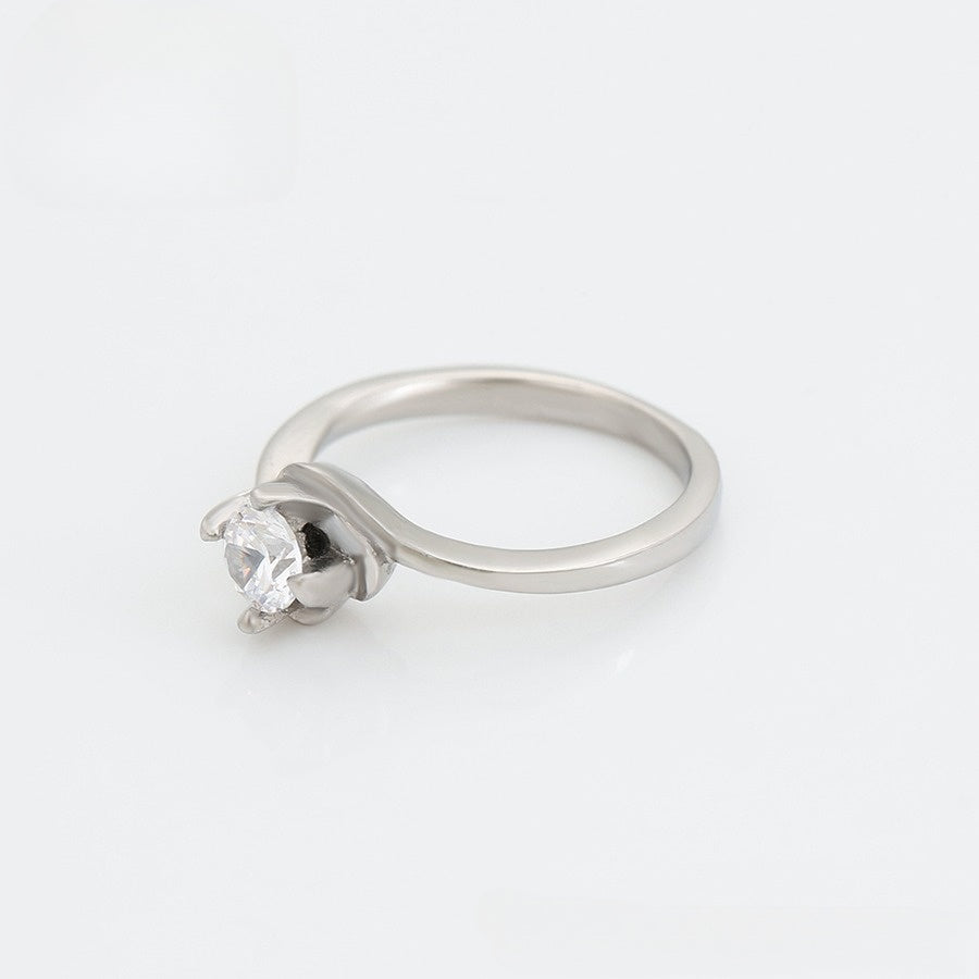 Diamond Embrace Silver Ring