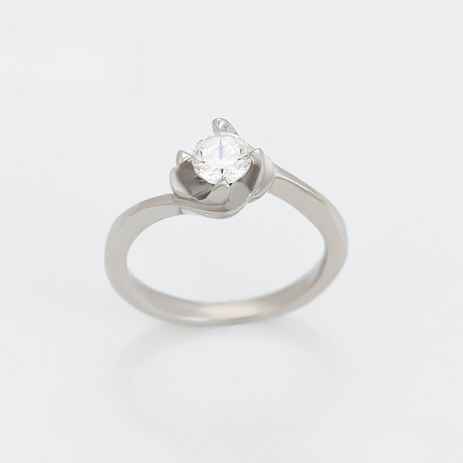 Diamond Embrace Silver Ring