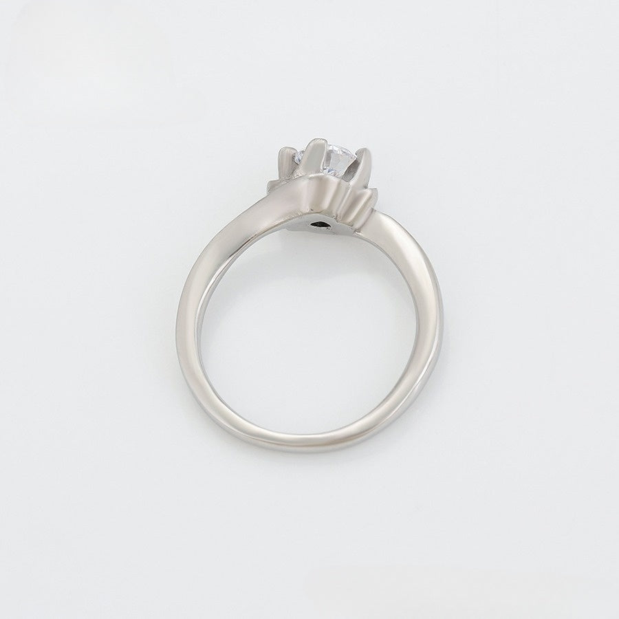 Diamond Embrace Silver Ring