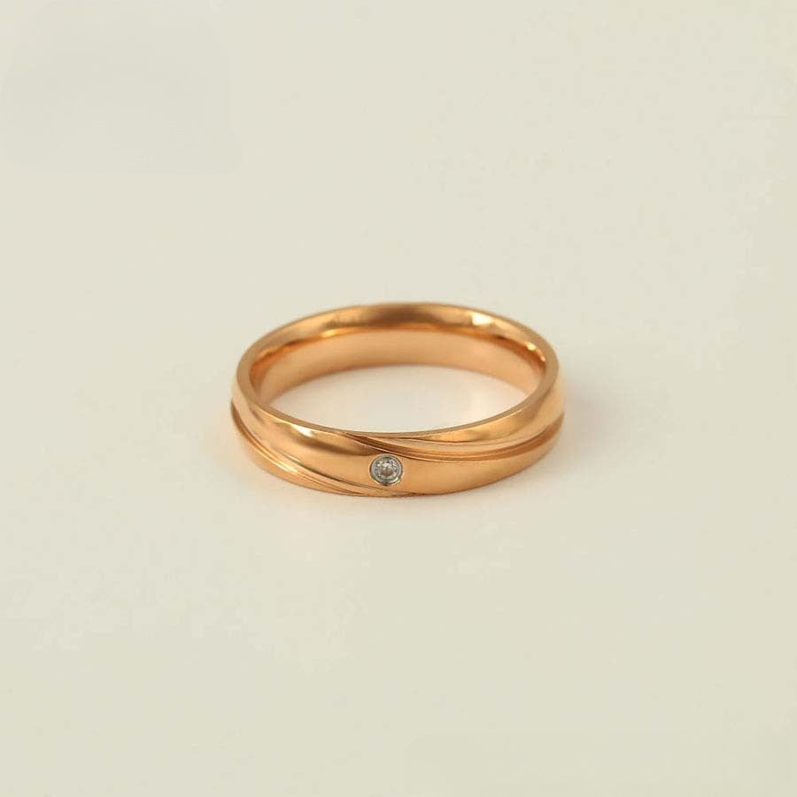 Rose Gold Diamond Embrace Ring