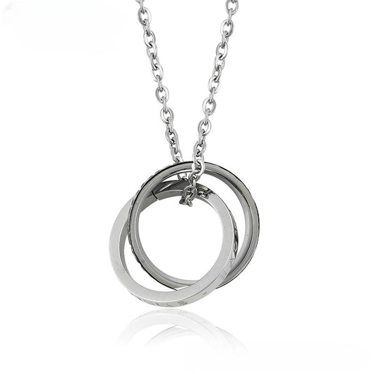 Silver Infinity Duo Necklace