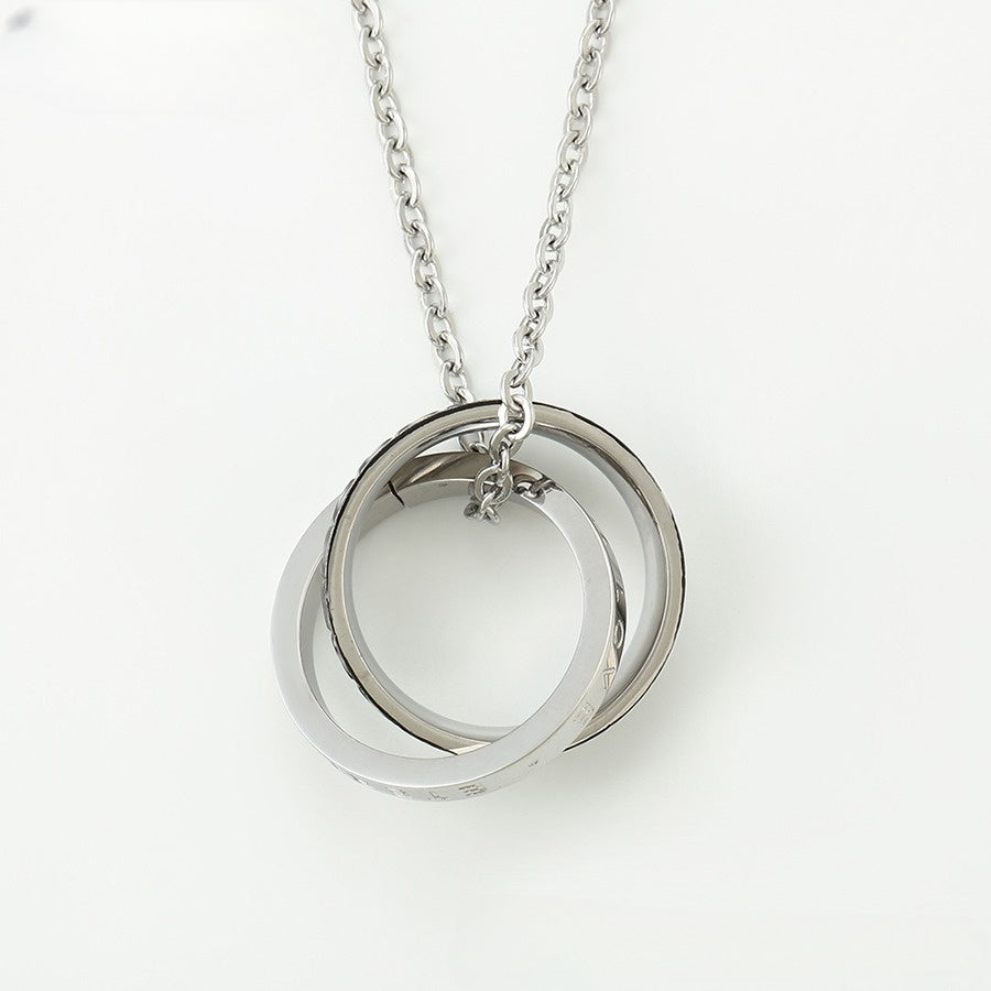 Silver Infinity Duo Necklace