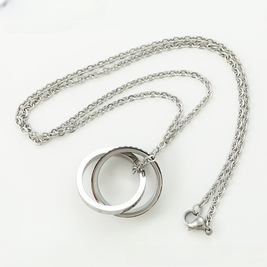 Silver Infinity Duo Necklace