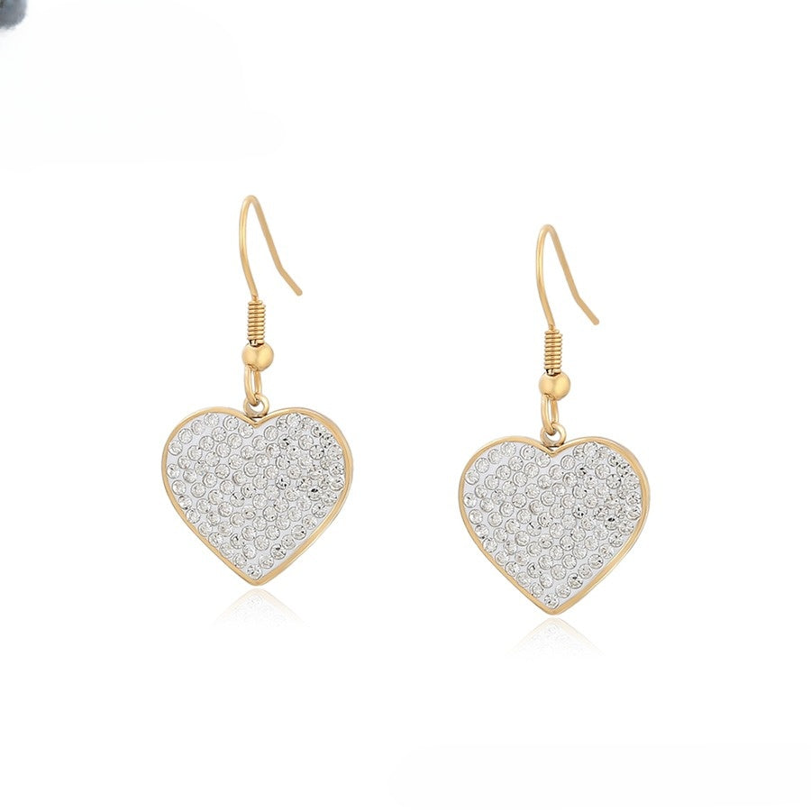 Golden Affection Heart Earrings