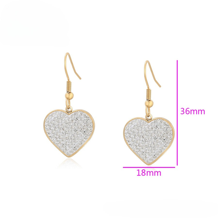 Golden Affection Heart Earrings