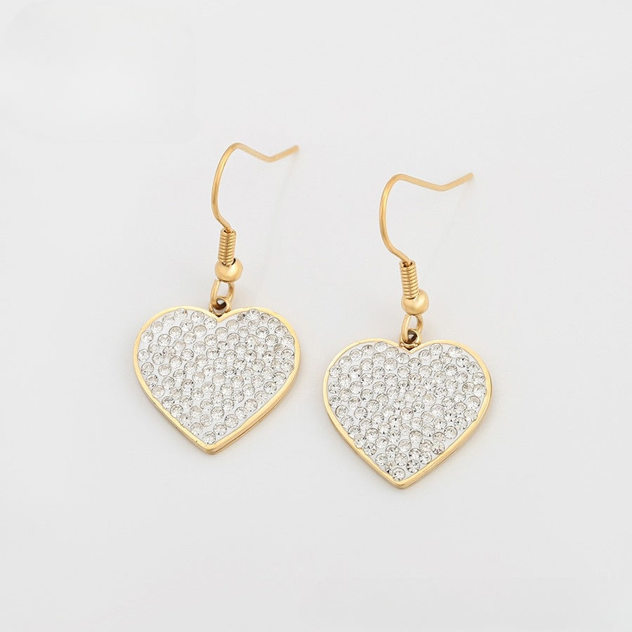 Golden Affection Heart Earrings