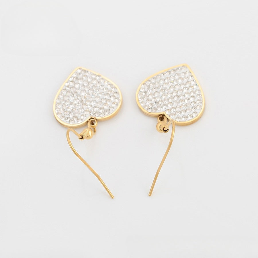 Golden Affection Heart Earrings