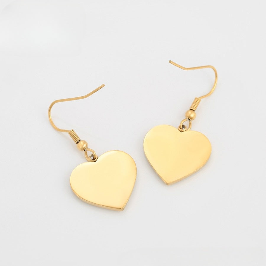 Golden Affection Heart Earrings