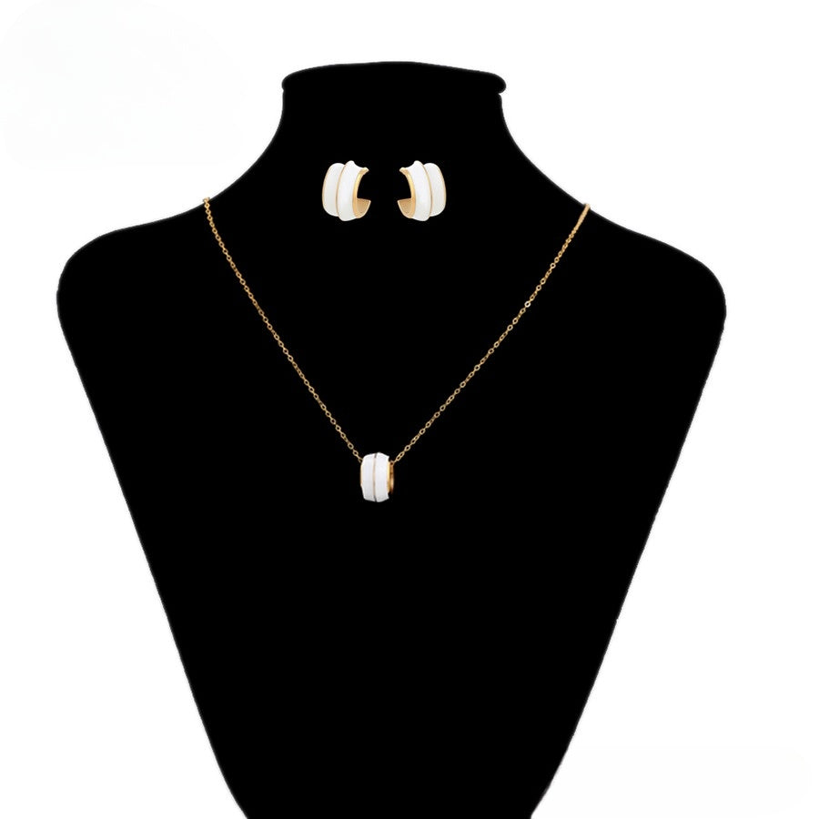 Golden Aura Necklace and Earring Set