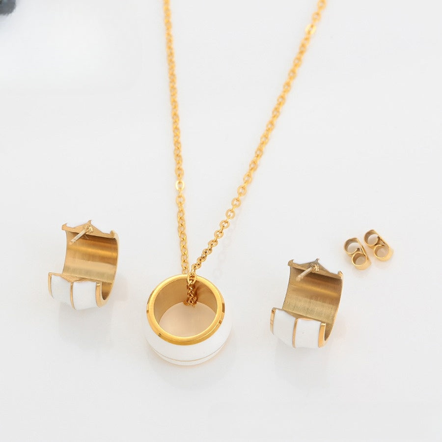 Golden Aura Necklace and Earring Set