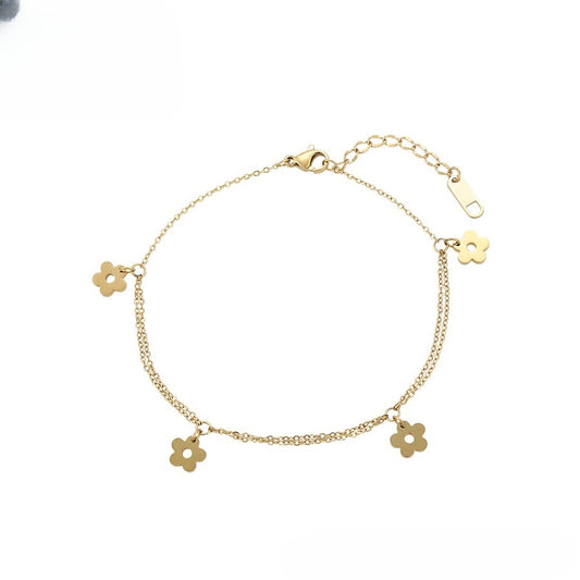 Floral Elegance Gold Bracelet