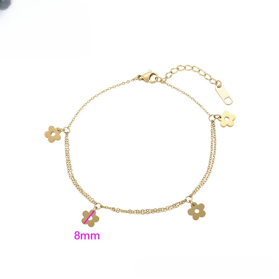 Floral Elegance Gold Bracelet