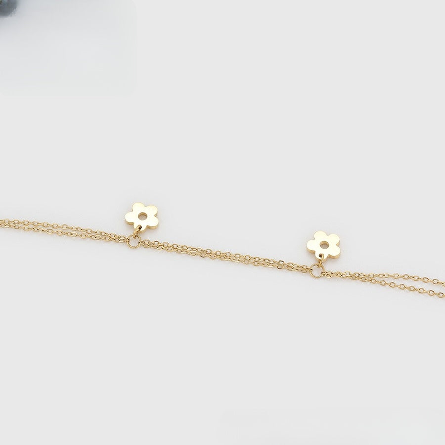 Floral Elegance Gold Bracelet