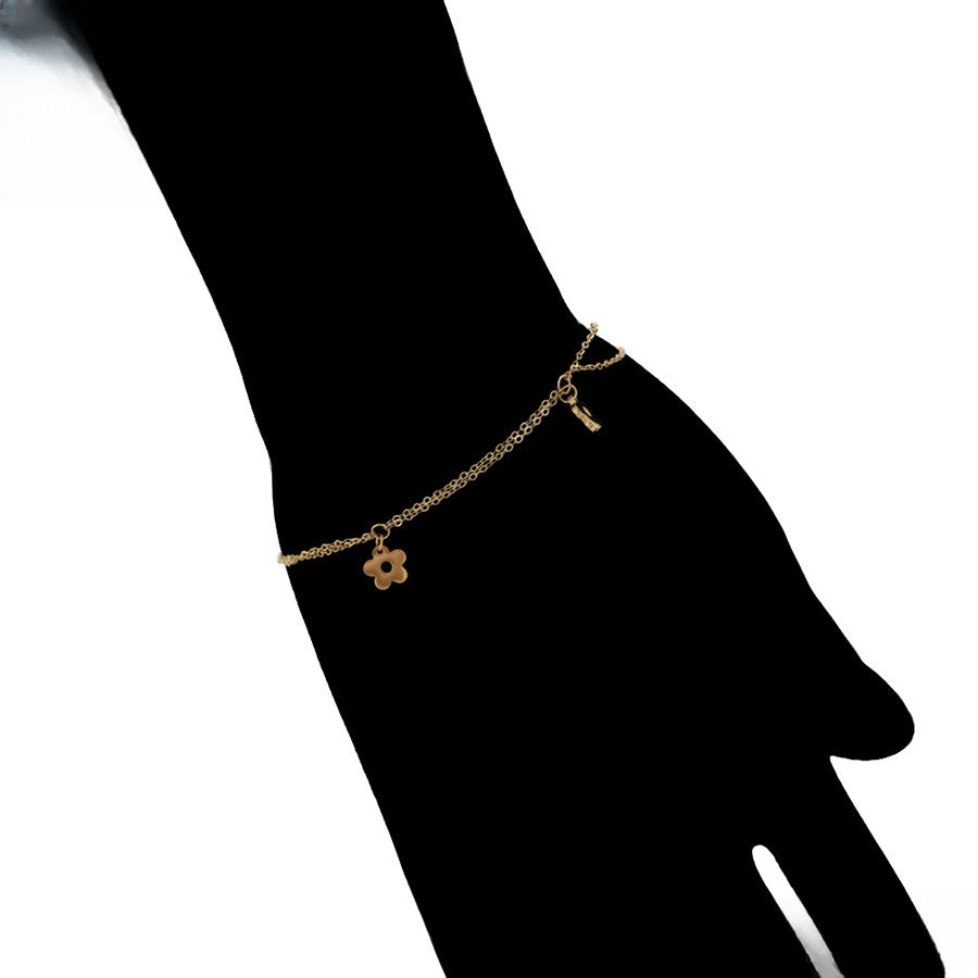 Floral Elegance Gold Bracelet