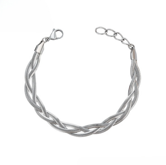 (Keep) Braided Silver Bracelet