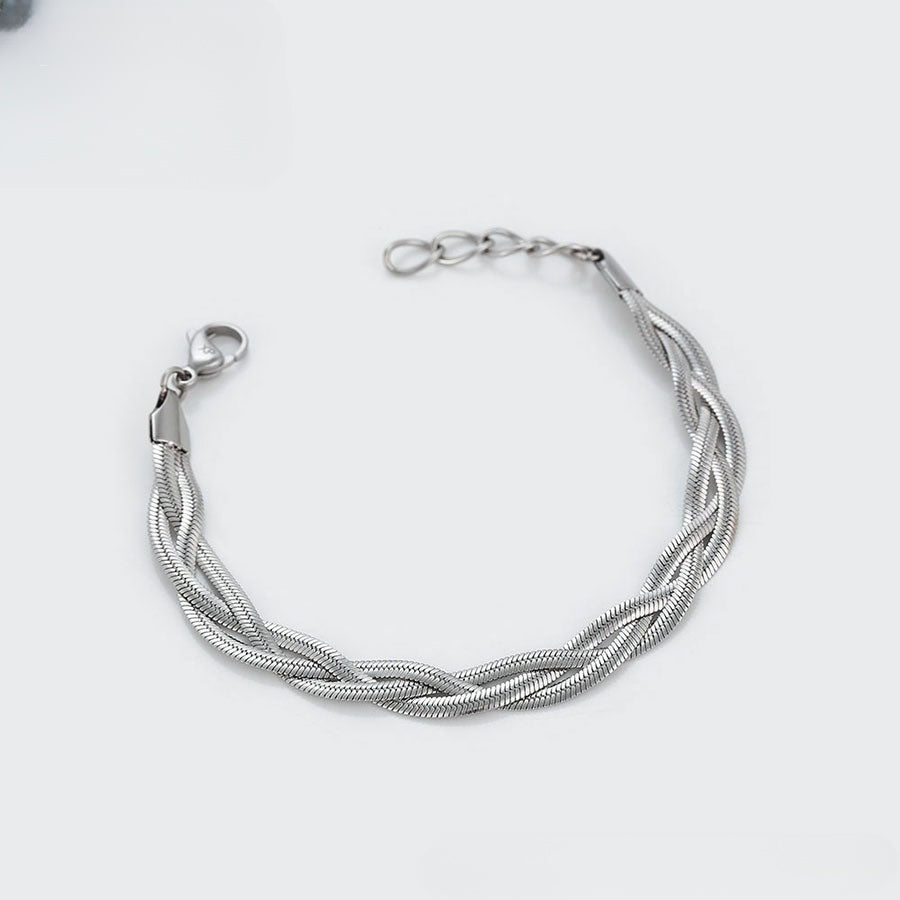 (Keep) Braided Silver Bracelet