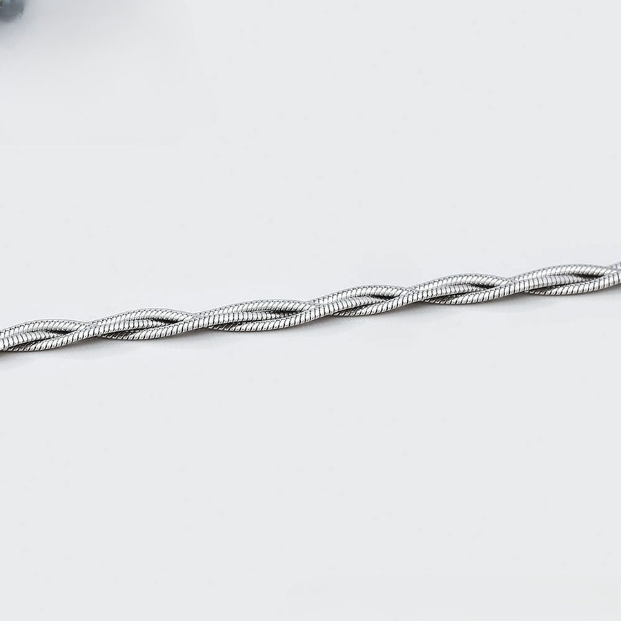 (Keep) Braided Silver Bracelet