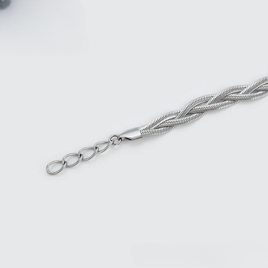 (Keep) Braided Silver Bracelet