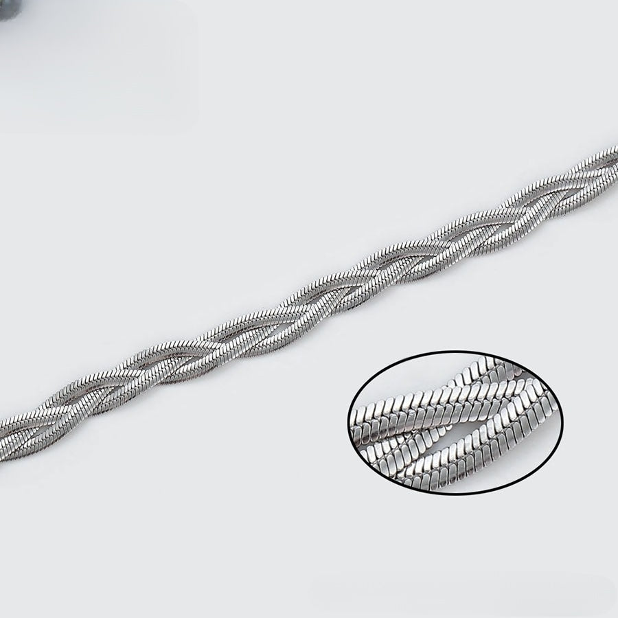 (Keep) Braided Silver Bracelet