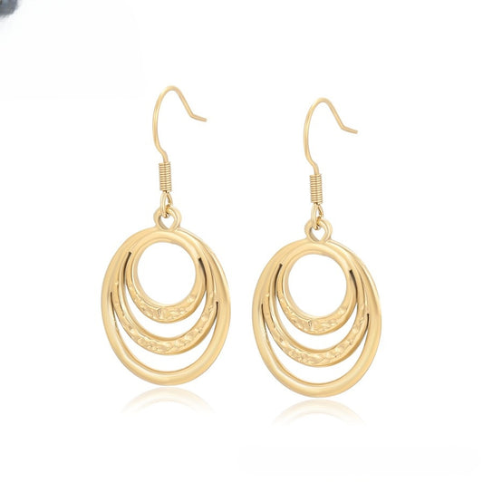 Radiant Circle Gold Earrings