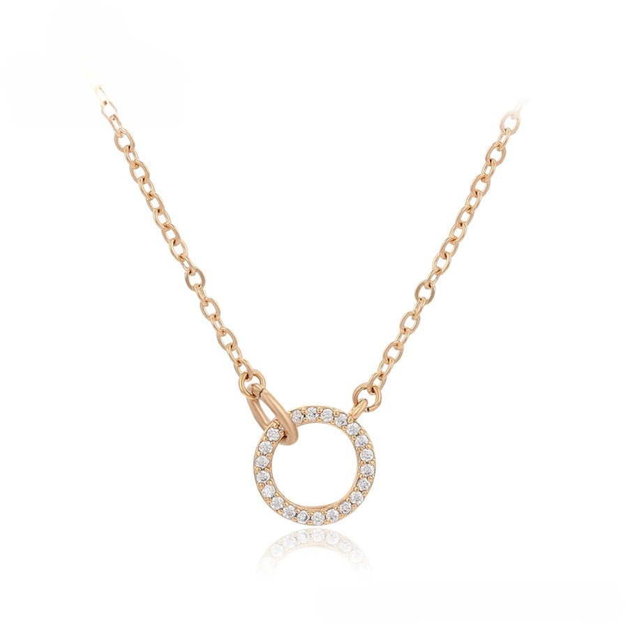 Radiant Circle Gold Necklace