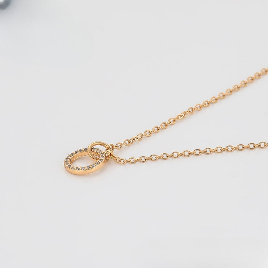 Radiant Circle Gold Necklace