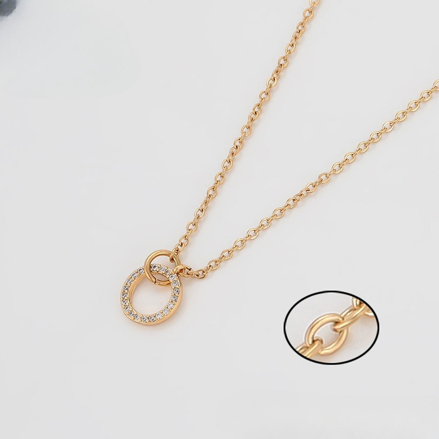 Radiant Circle Gold Necklace