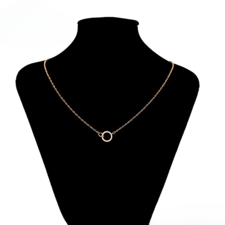 Radiant Circle Gold Necklace